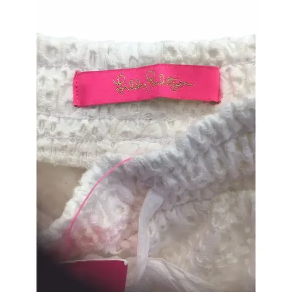 Lilly Pulitzer White Eyelet Baybreeze Shorts Size Extra Small New NWT - Picture 2 of 11